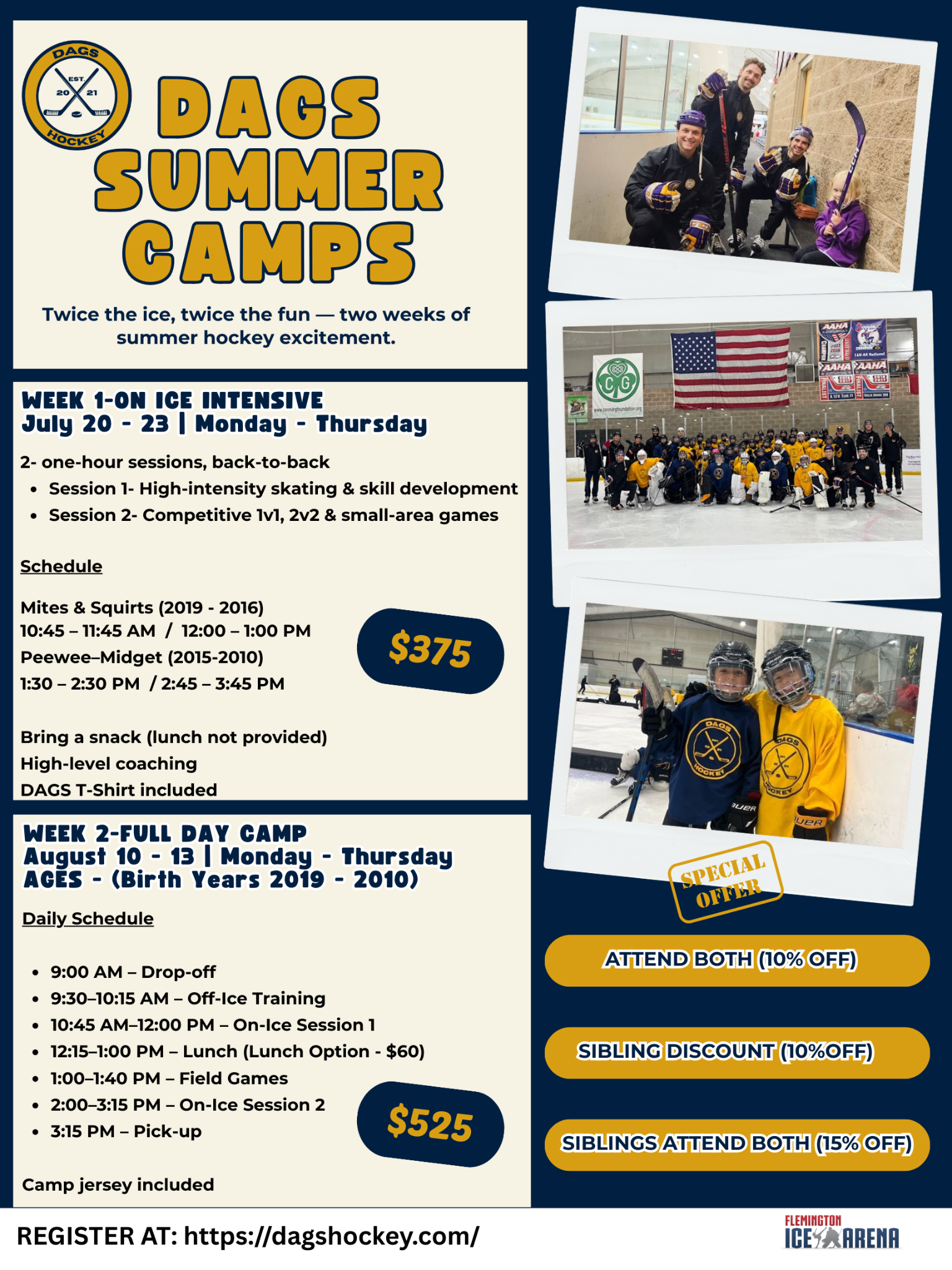 DAGS Hockey camp graphic